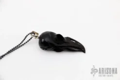 Carved Raven Necklace
