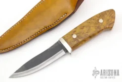 Sheath Knife - Masur Birch Handle By Moriya