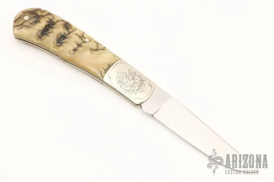 Engraved Sheep Horn Slipjoint 4 Engraved Sheep Horn Slipjoint - Image 2