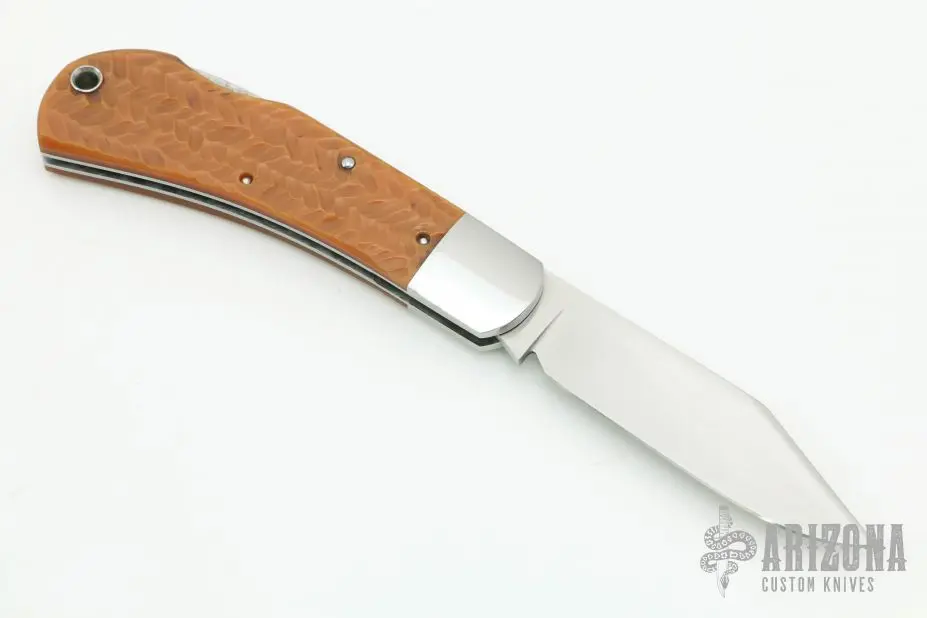 Jigged Paper Micarta Lockback 4 Jigged Paper Micarta Lockback - Image 2