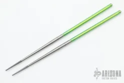 2- Piece Takedown Titanium Chopsticks W/ Pouch - Toxic Green