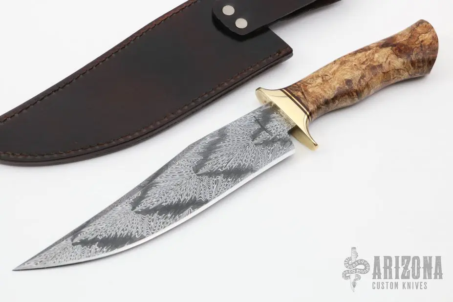Dragon Scales Mosaic Damascus Bowie 3 Dragon Scales Mosaic Damascus Bowie