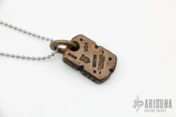 Copper Dogtag Pendant W/ Ball Chain