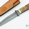 Damascus And Mammoth Ivory Small Fighter
