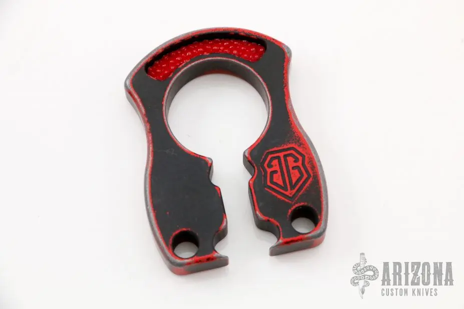 Keeper - Black/Red Cerakote W/ Red Stingray Skin Inlays 3 Keeper - Black/Red Cerakote W/ Red Stingray Skin Inlays