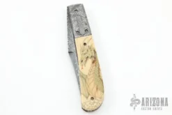 Damascus And Mammoth Ivory Auto - Dragon Scrimshaw -Knife Promotional Store 1662579751 6542