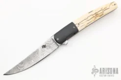 Swayfront Persian Flipper - Damasteel Zirconium And Mammoth Ivory