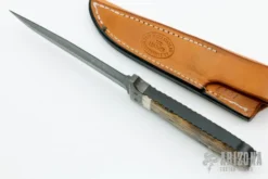 Damascus And Mammoth Ivory Small Fighter -Knife Promotional Store 1663097829 0499