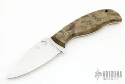 Spyderco MT01P Mule Team 52100 - Custom Buckeye Burl Scales