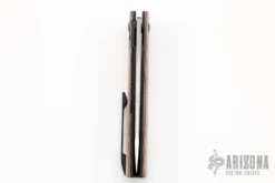 F22 KickStop Flipper Knife, Machine Satin Blade, Brown Micarta Handles,Option 2 Black PVD Accents -Knife Promotional Store 1668782903 9977