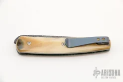 3" Swayfront Drop Point Front Flipper - Damascus And Mammoth Ivory -Knife Promotional Store 1669141953 6150