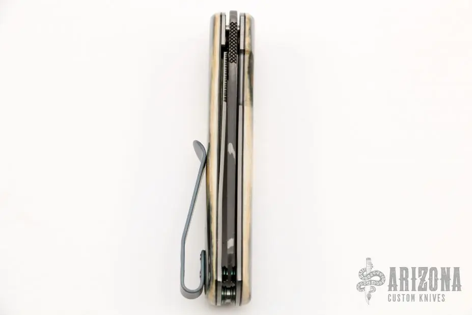 Bartlow Skinner Flipper - Damascus And Mammoth Ivory 6 Bartlow Skinner Flipper - Damascus And Mammoth Ivory - Image 4