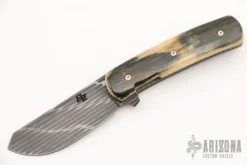 Bartlow Skinner Flipper - Damascus And Mammoth Ivory