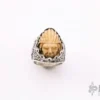 Sterling Silver And Bone Head Ring - Indian Motorcyle-Size 10 2 Sterling Silver And Bone Head Ring - Indian Motorcyle-Size 10 -Knife Promotional Store 1670437351 8659