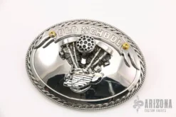Stainless Steel And Chromed Panhead Engine Belt Buckle