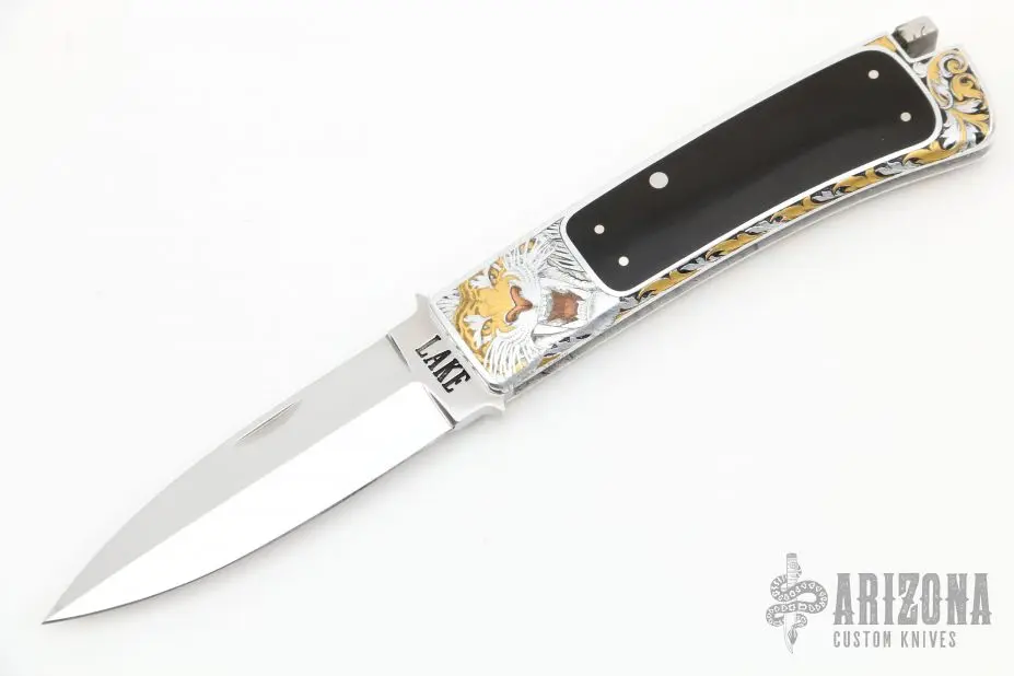 Tail Lock - Engraved W/ Ebony 3 Tail Lock - Engraved W/ Ebony