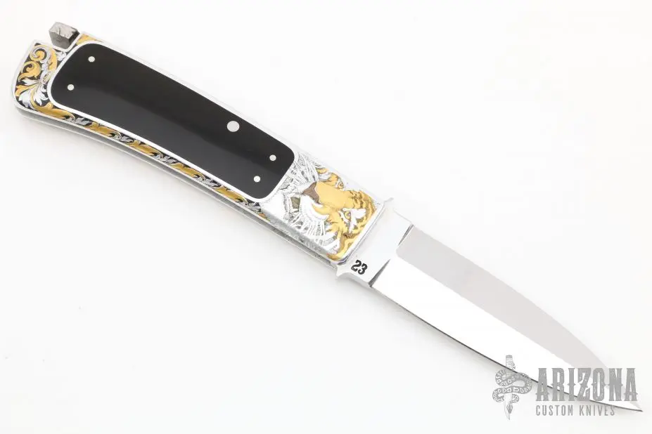 Tail Lock - Engraved W/ Ebony 4 Tail Lock - Engraved W/ Ebony - Image 2