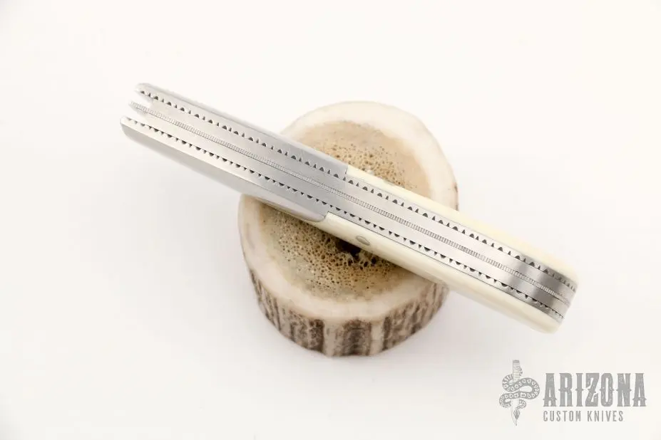 2-Blade Trapper - Damascus And Mammoth 5 2-Blade Trapper - Damascus And Mammoth - Image 3