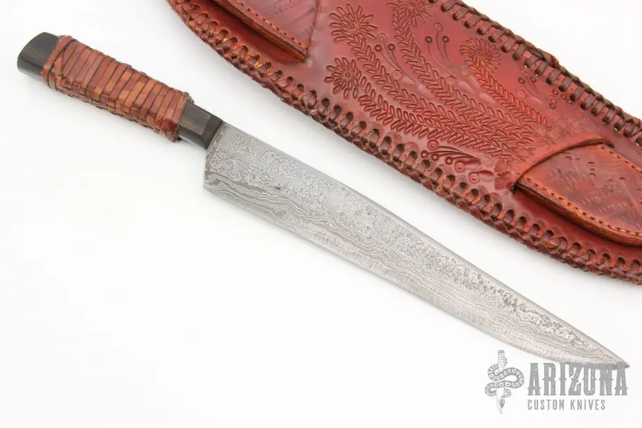 Large Damascus Camp Knife 4 Large Damascus Camp Knife - Image 2