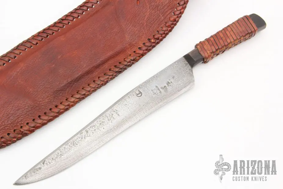 Large Damascus Camp Knife 3 Large Damascus Camp Knife