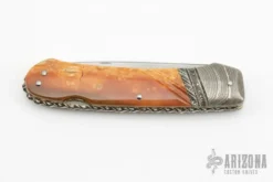 Damascus And Walrus Ivory Lockback -Knife Promotional Store 1676037528 7125