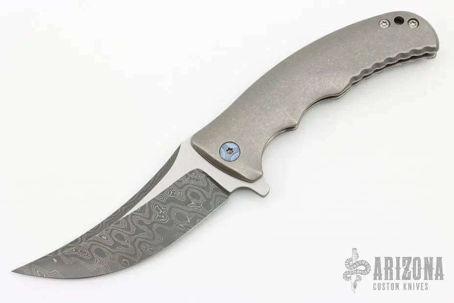 Sicario - Damascus Blade ZircuTi Clip 3 Sicario - Damascus Blade ZircuTi Clip