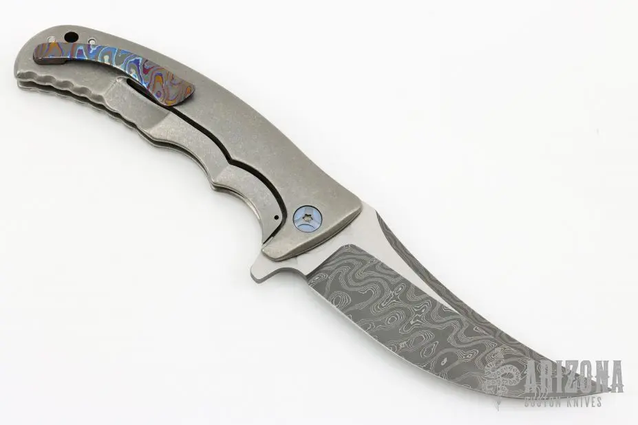 Sicario - Damascus Blade ZircuTi Clip 4 Sicario - Damascus Blade ZircuTi Clip - Image 2