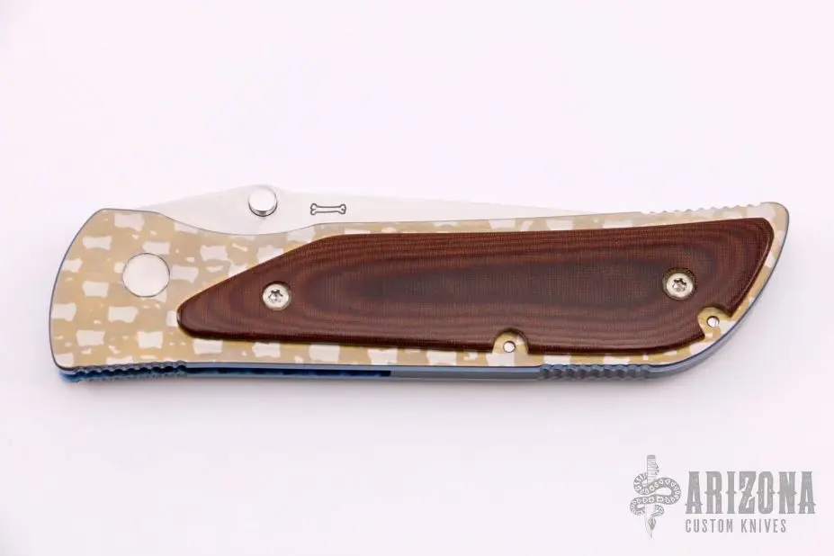 Tanto Linerlock - Brown Linen Micarta 5 Tanto Linerlock - Brown Linen Micarta - Image 3