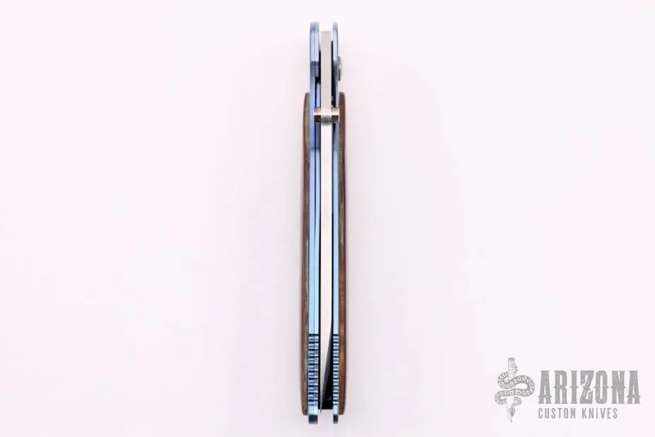 Tanto Linerlock - Brown Linen Micarta 6 Tanto Linerlock - Brown Linen Micarta - Image 4