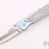 Pre Production Run Linerlock Folder - Silver Twill -Knife Promotional Store 20200728 27899